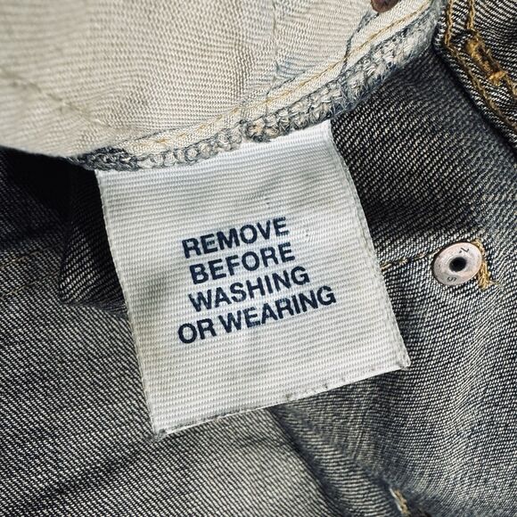 Y2K Gap Original Low Rise Crop Capri Jeans 4 (31x23) Blue Distressed Denim Women - Picture 7 of 11